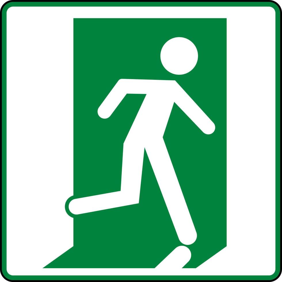 Emergency Exit Symbol Right Sign vector
