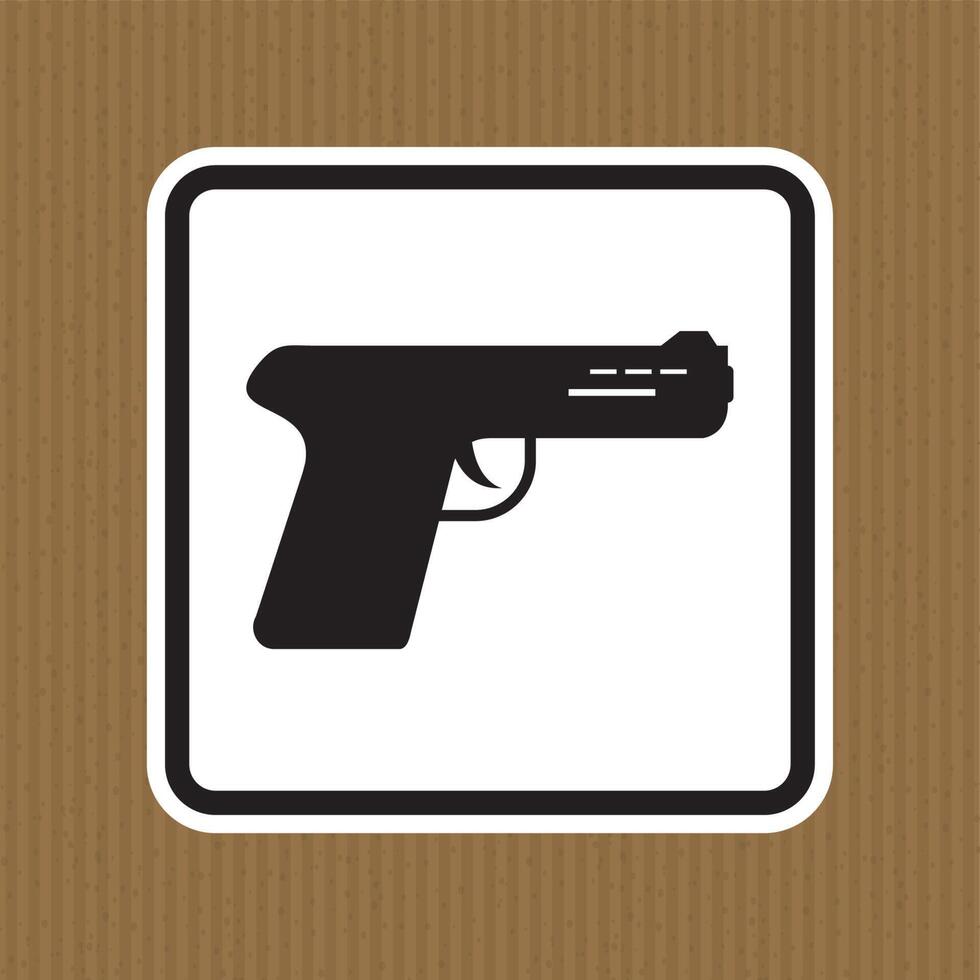 Gun icon isolated on white background vector