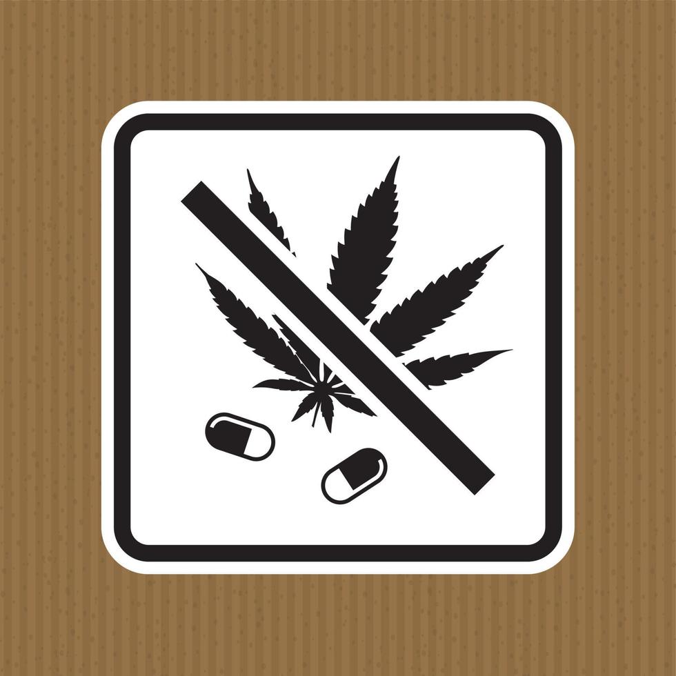 Drug prohibition sign vector