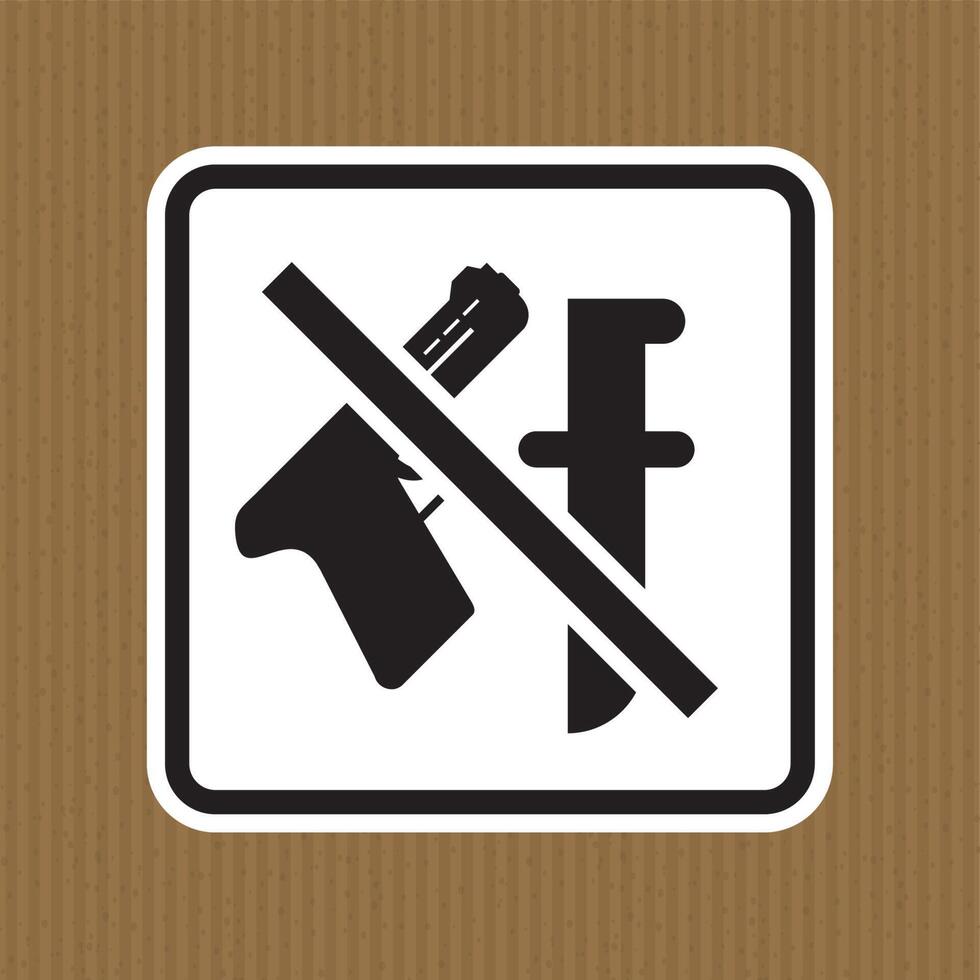 Weapon prohibited icon. Forbidding, No weapons, with gun and knife. vector