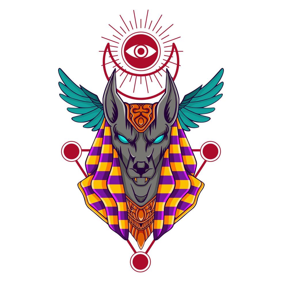 egyptian god anubis vector art