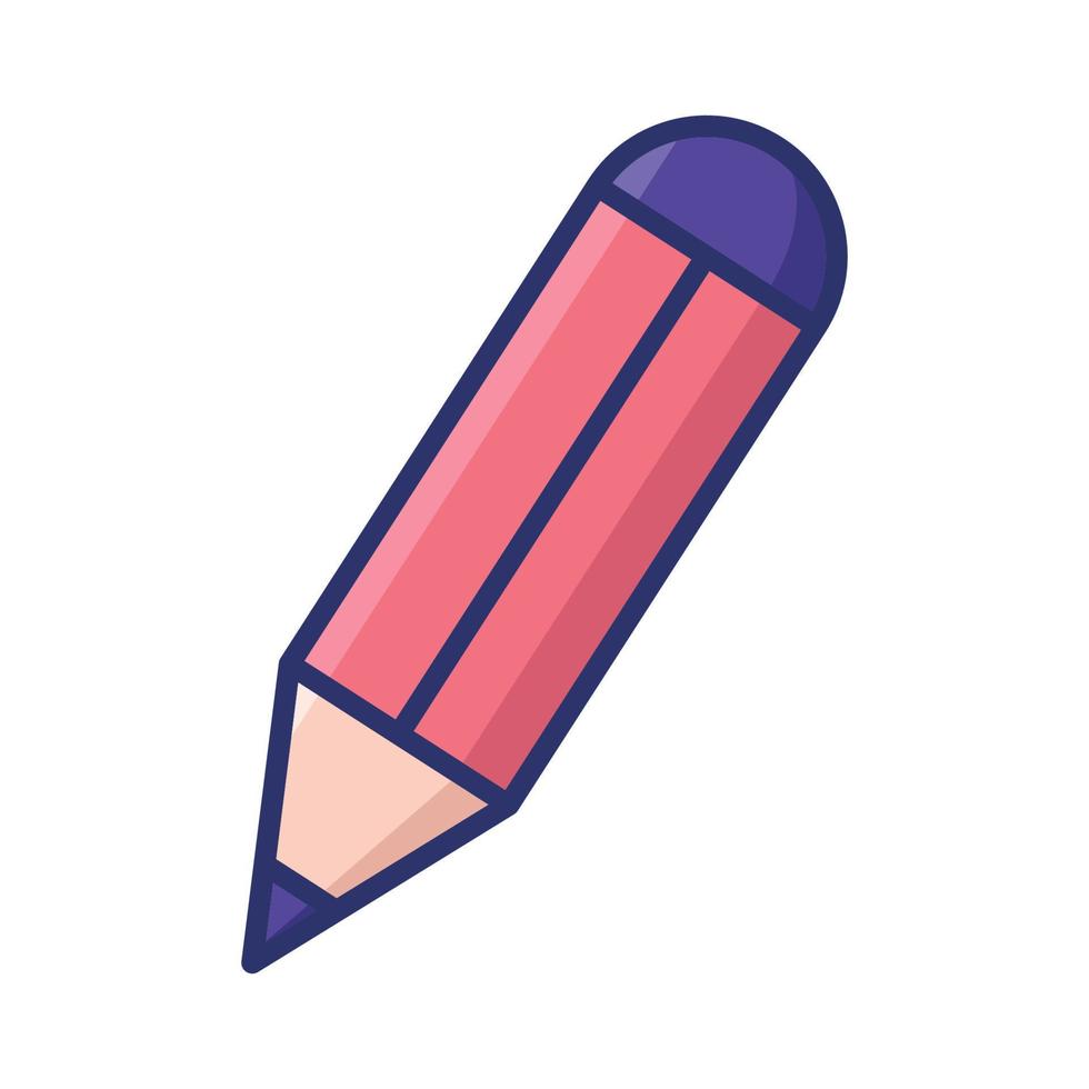 pencil icon vector flat and simple style