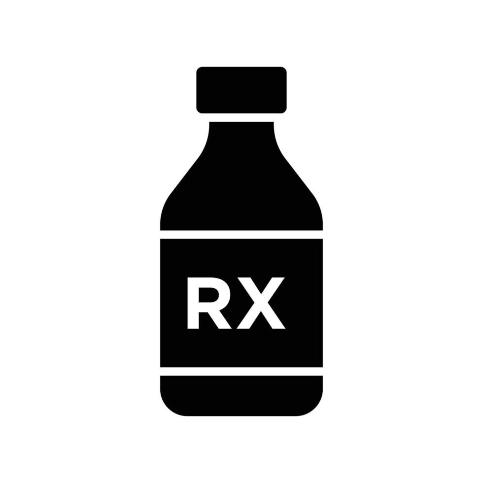 medicine bottle icon vector design simple and clean