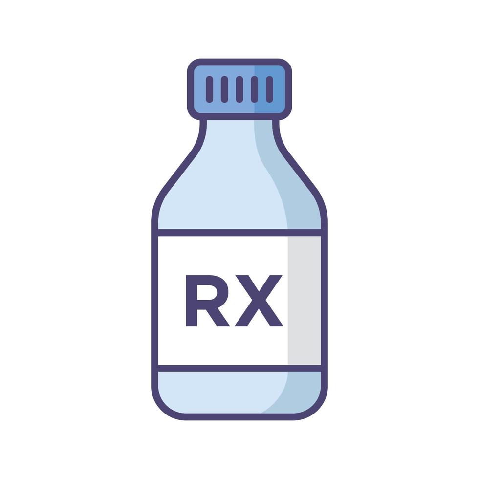 medicine bottle icon vector design simple and clean