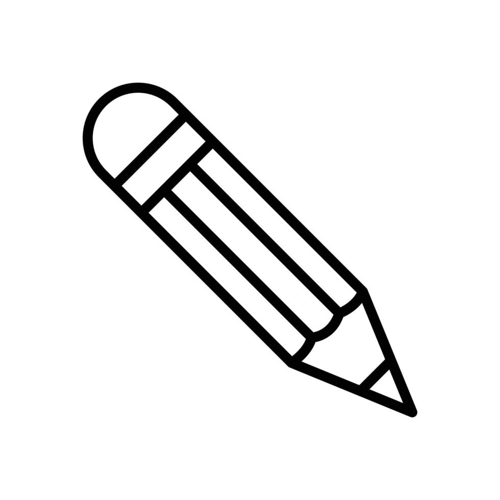 pencil icon vector flat and simple style