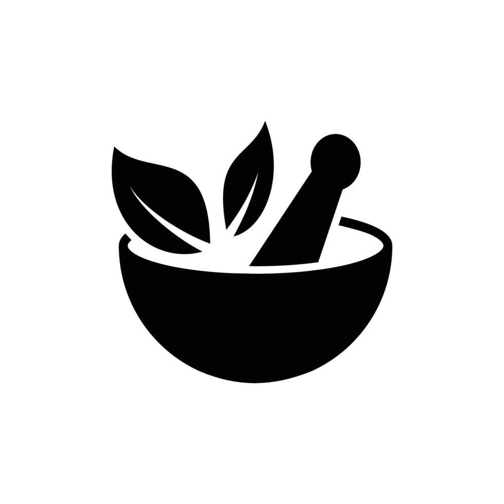 mortar and pestle icon vector design template