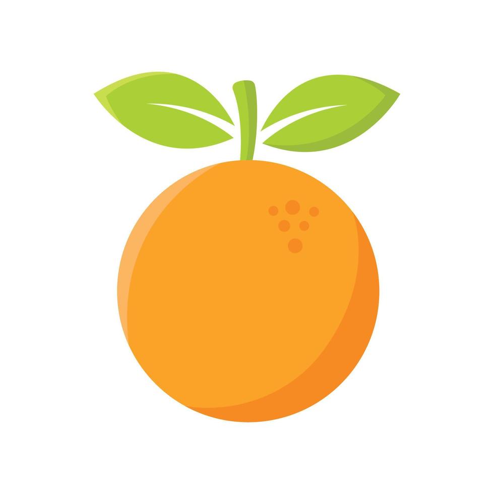 orange fruit icon vector minimalist design template