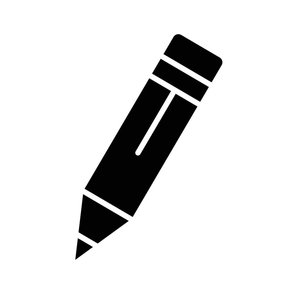 pencil icon vector flat and simple style