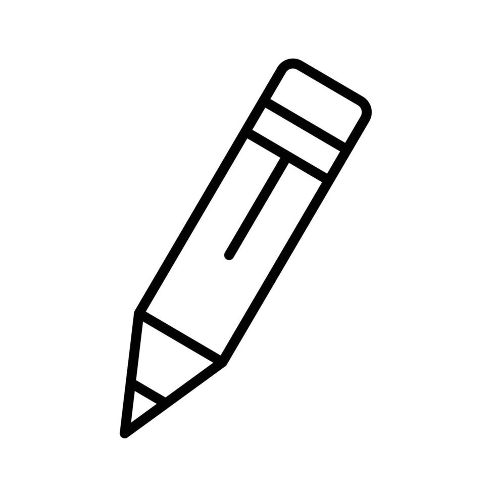 pencil icon vector flat and simple style