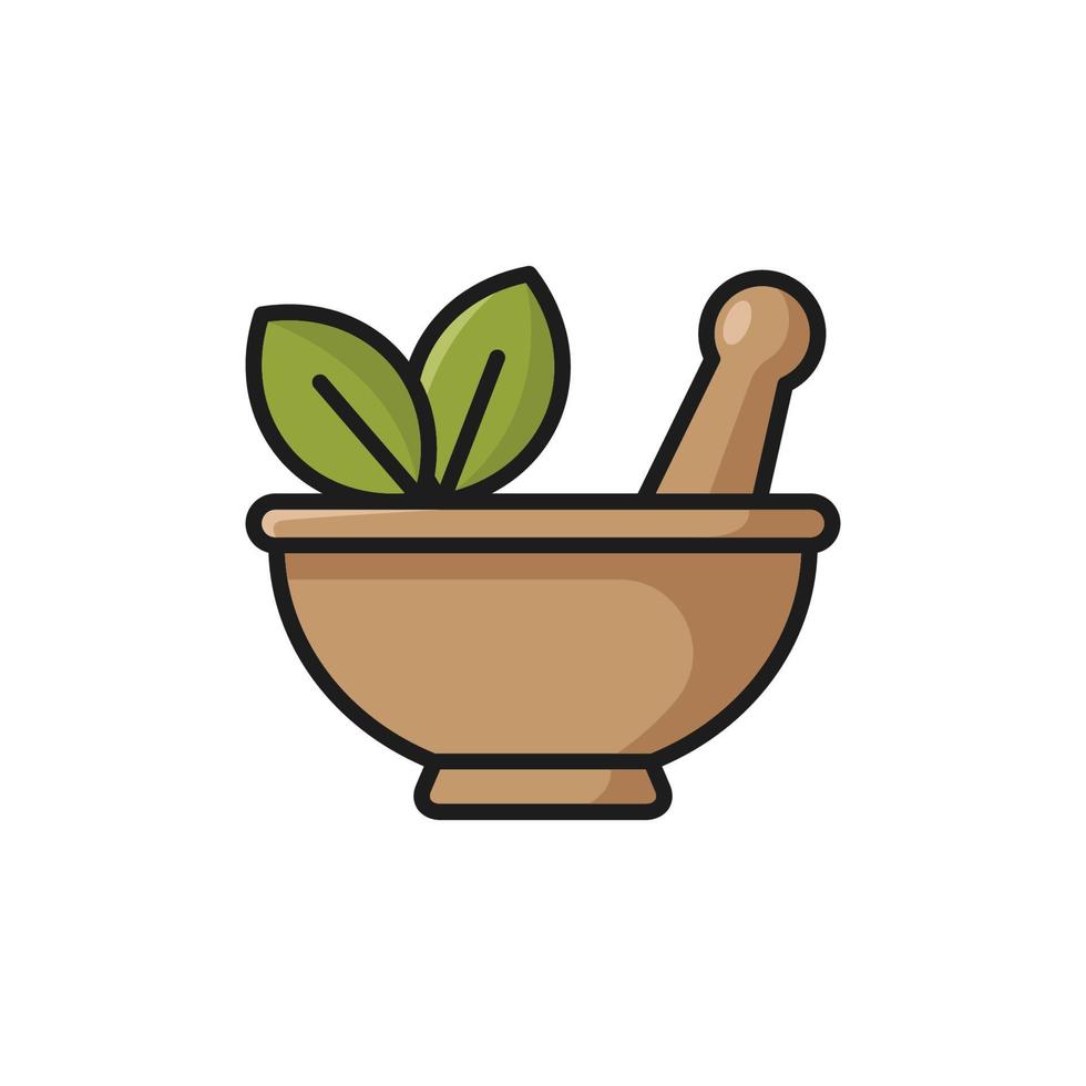 mortar and pestle icon vector design template