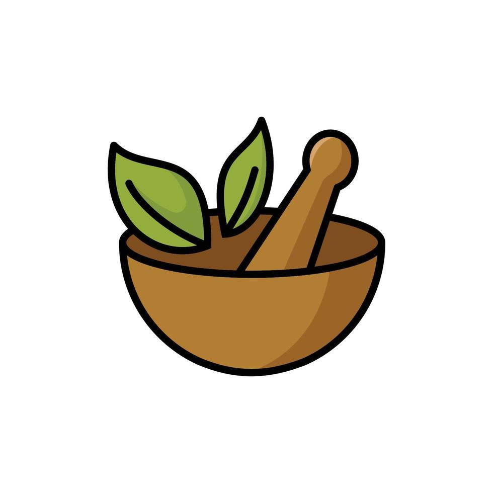 mortar and pestle icon vector design template