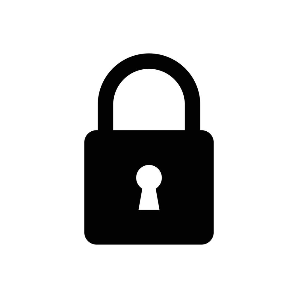 padlock icon vector design template simple and modern