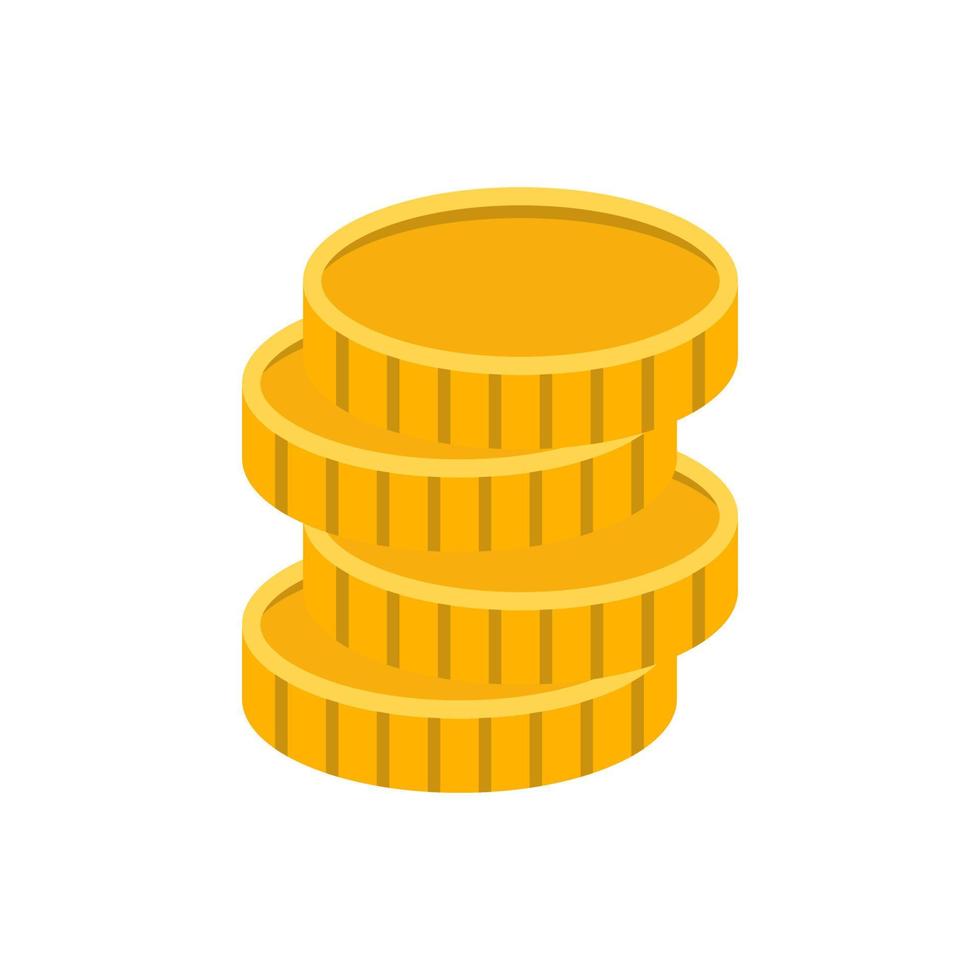 Coin icon vector shiny design templates