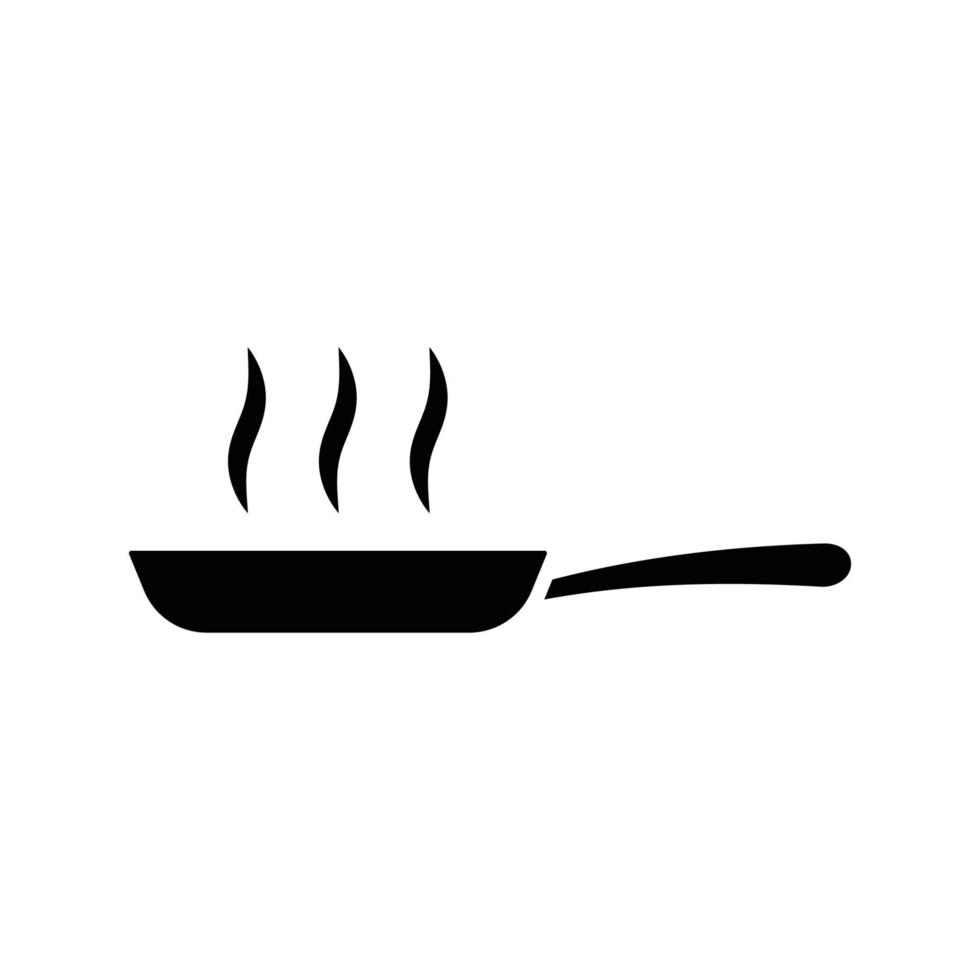 frying pan icon vector design template simple and modern