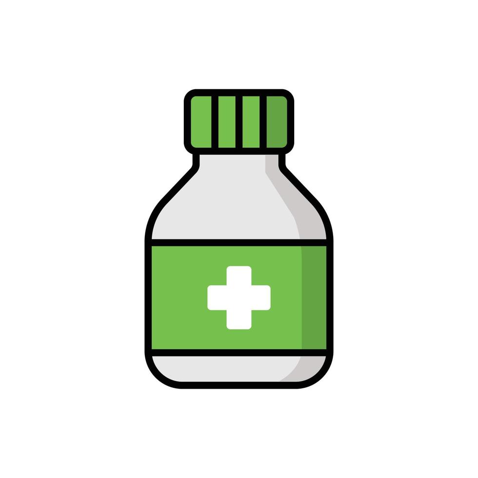 medicine bottle icon vector design simple and clean
