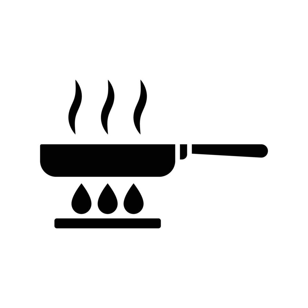 frying pan icon vector design template simple and modern