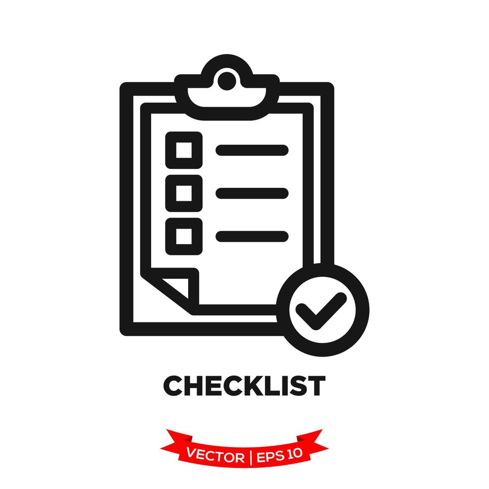 checklist icon  for graphic and web design vector