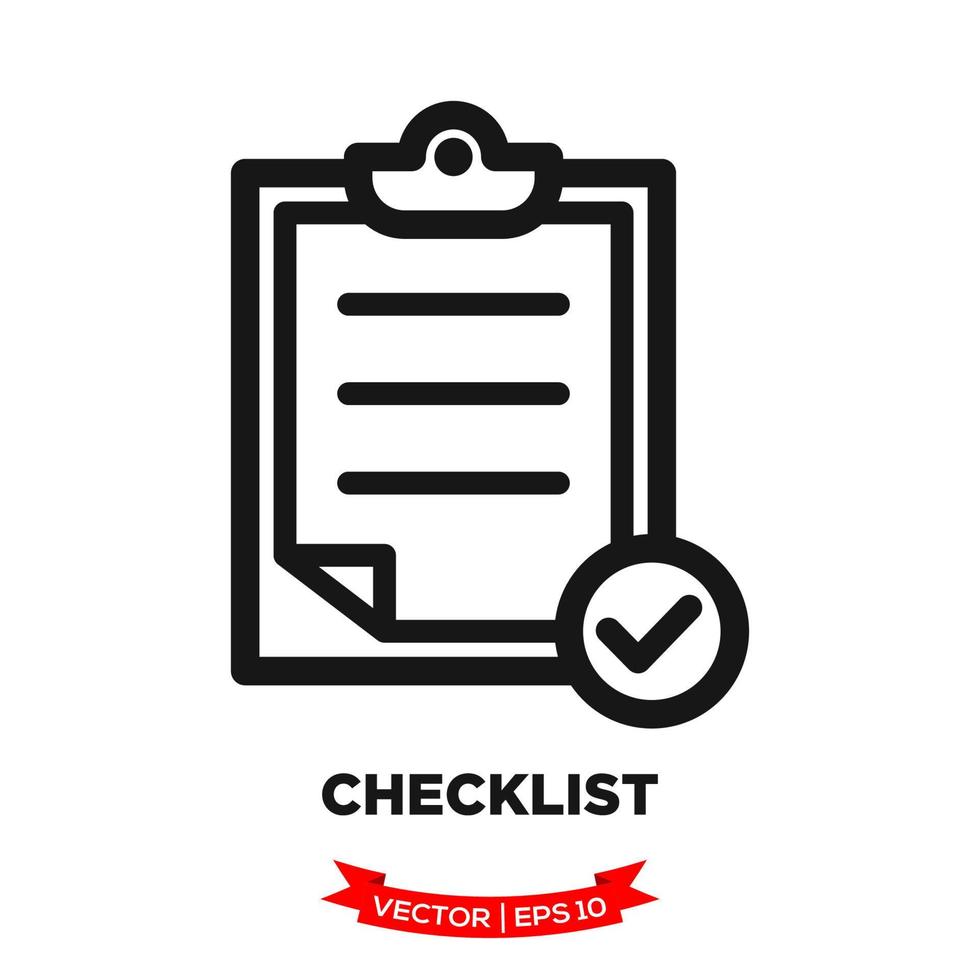 checklist icon  for graphic and web design vector