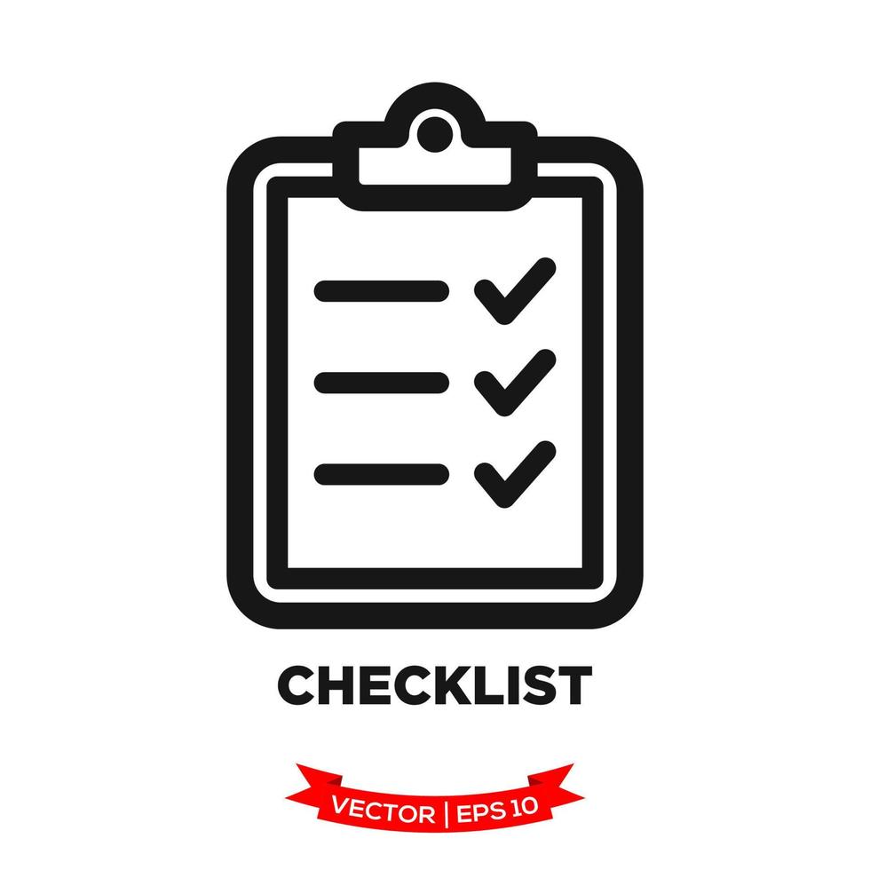 checklist icon  for graphic and web design vector