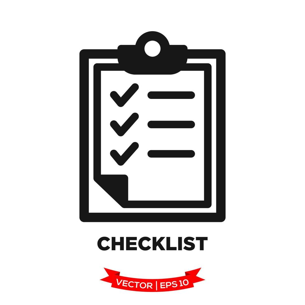 checklist icon  for graphic and web design vector