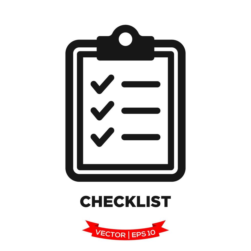 checklist icon  for graphic and web design vector