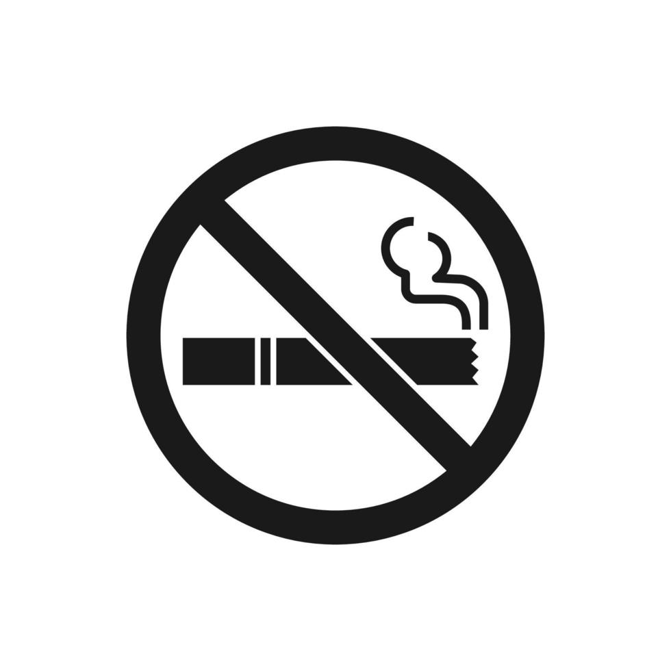 señal de no fumar vector