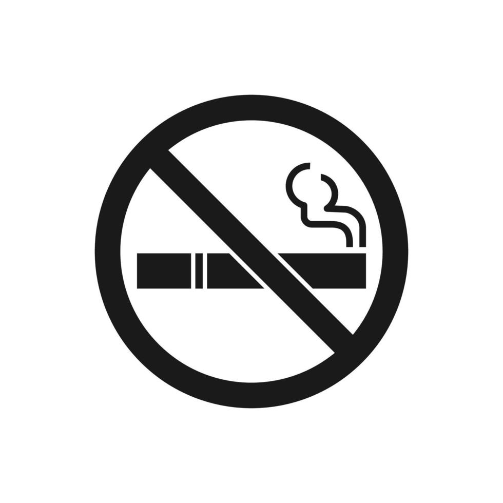 señal de no fumar vector