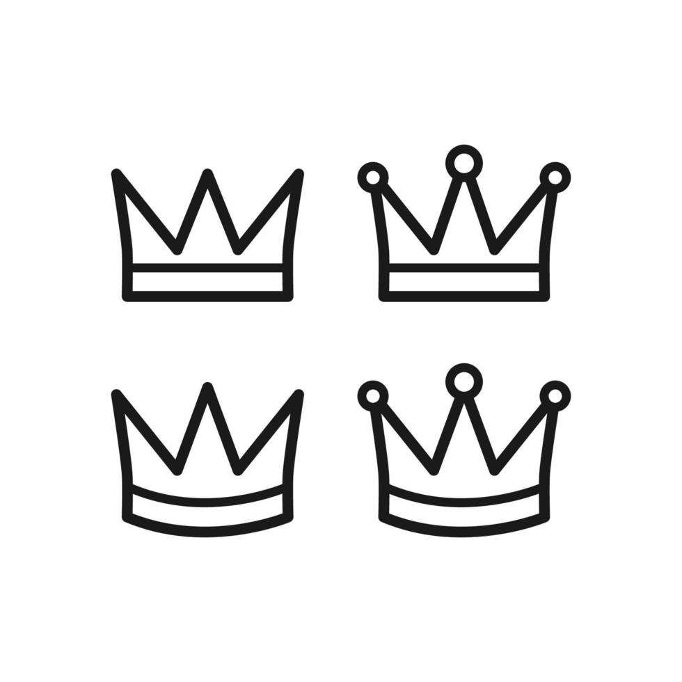 crown icon, crown logo template vector