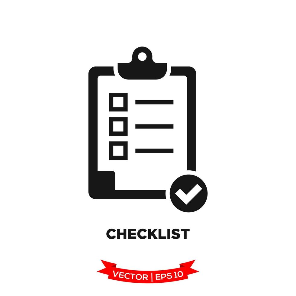 checklist icon  for graphic and web design vector