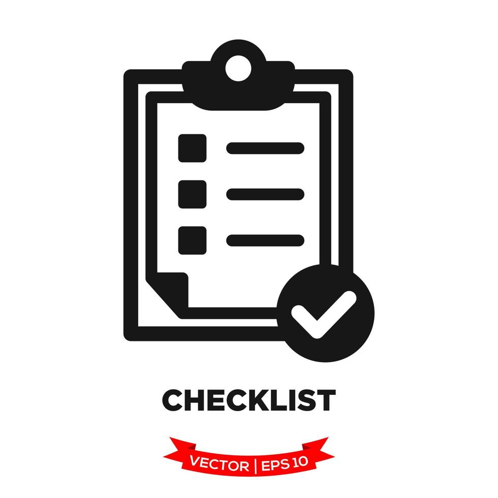 checklist icon  for graphic and web design vector