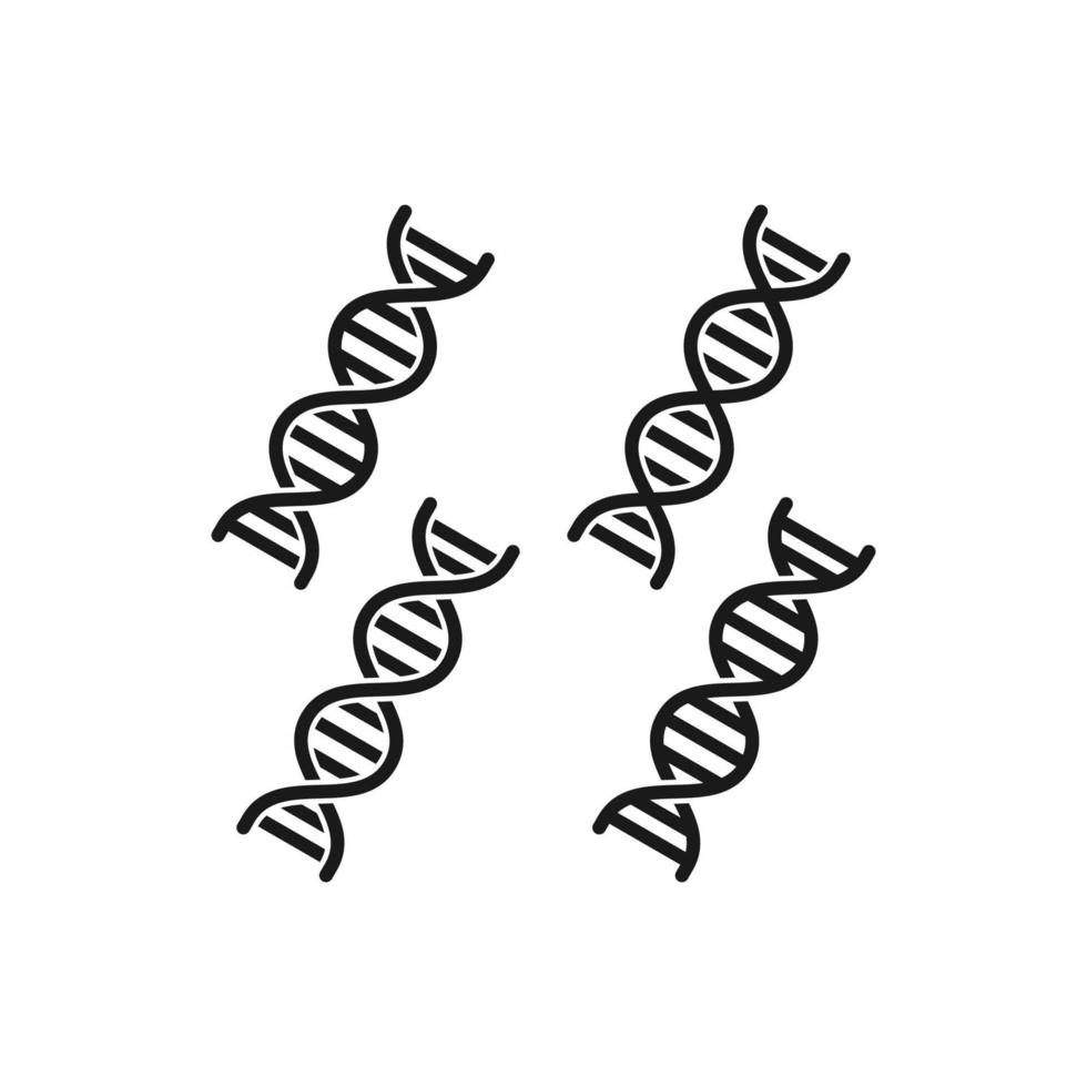 DNA icon, dna logo template vector