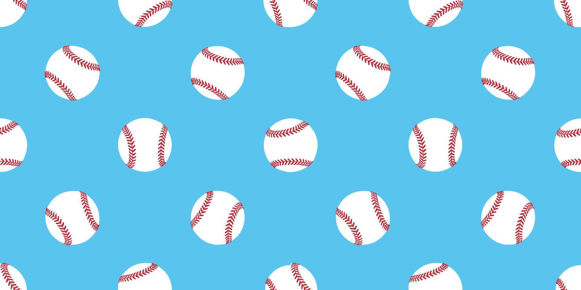 Baseball seamless pattern vector softball isolated illustration wallpaper background icon blue