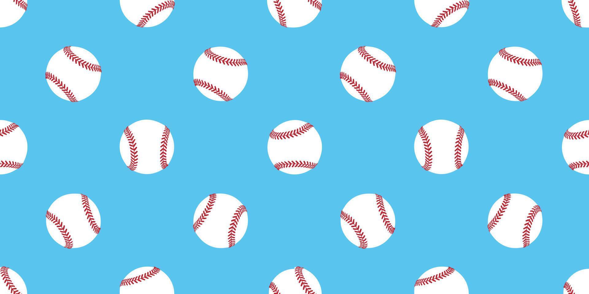 Baseball seamless pattern vector softball isolated illustration wallpaper background icon blue