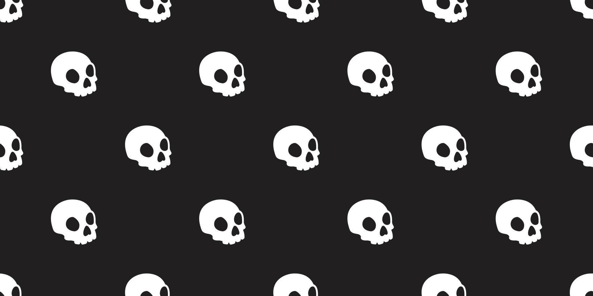 Skull seamless Halloween vector pattern isolated bone skeleton Ghost icon background wallpaper