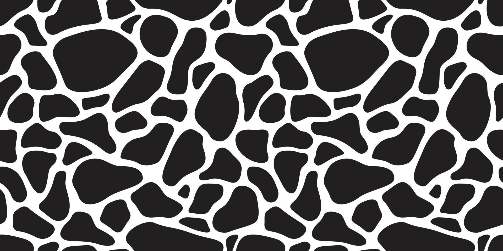 Cow skin seamless pattern Dalmatians dog isolated animal skin texture zebra giraffe wallpaper background camouflage vector