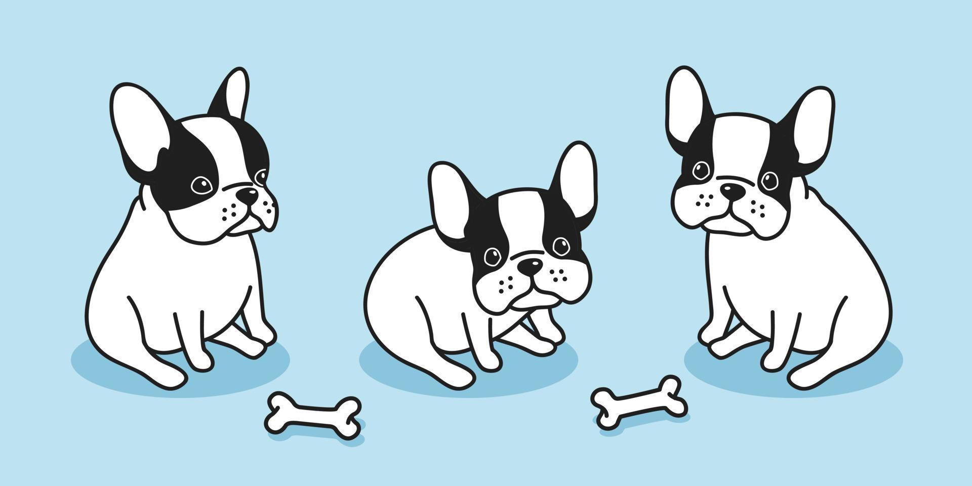 perro vector francés buldog icono doguillo logo garabatear dibujos animados personaje ilustración