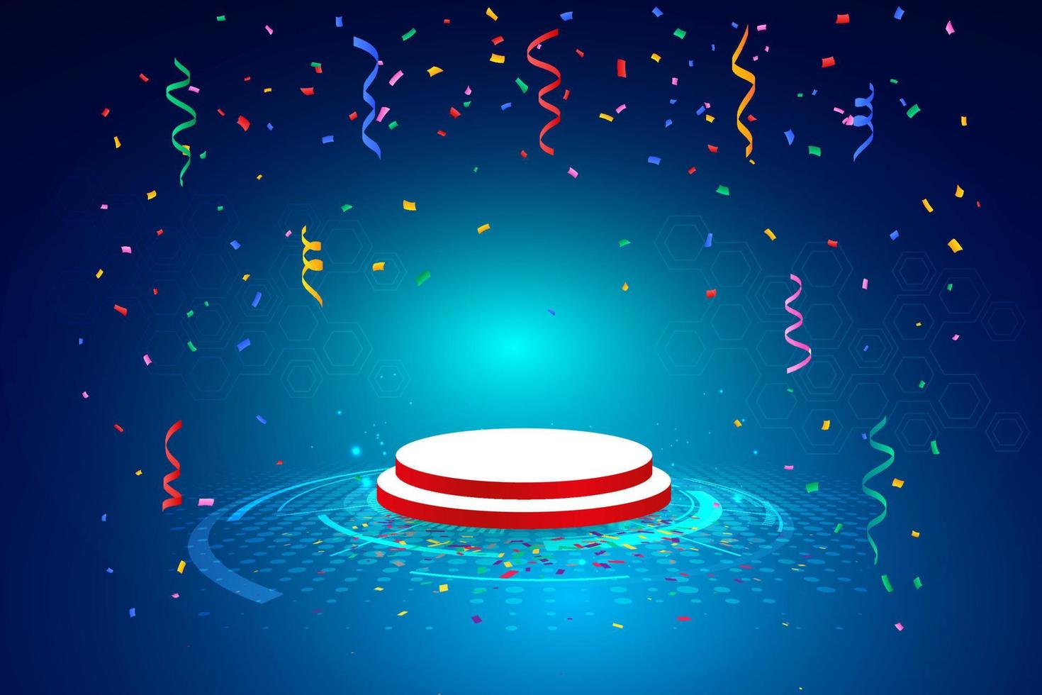 Realistic colorful confetti transparent background, festive event, and party. vector