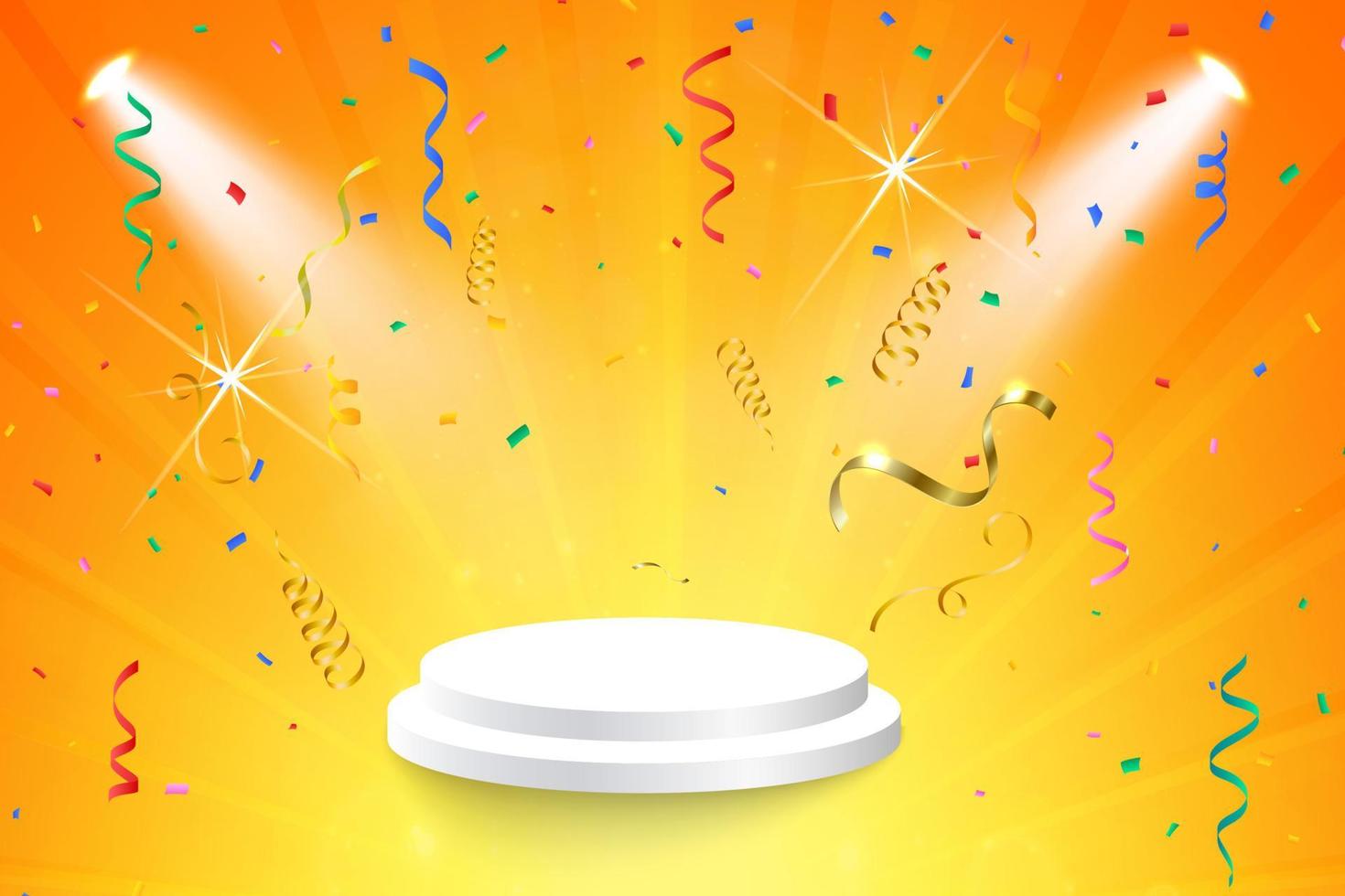 Realistic colorful confetti transparent background, festive event, and party. vector