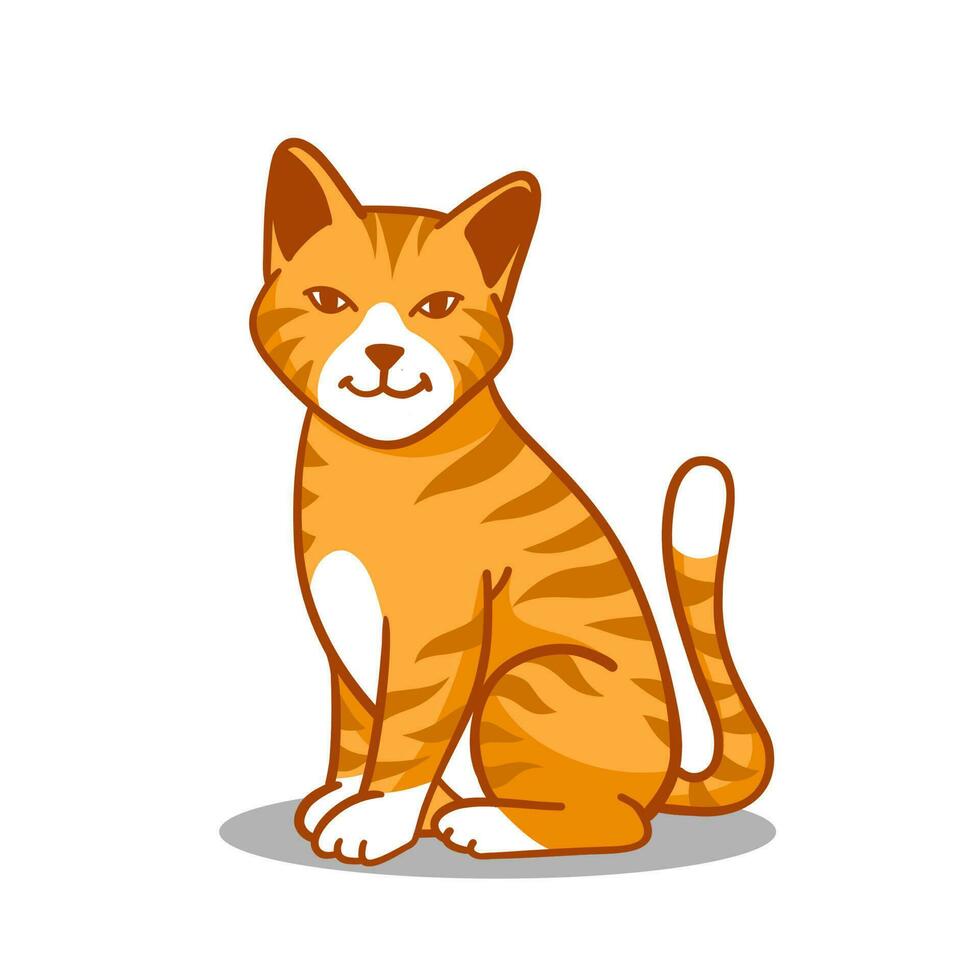 gato, vector, ilustración vector