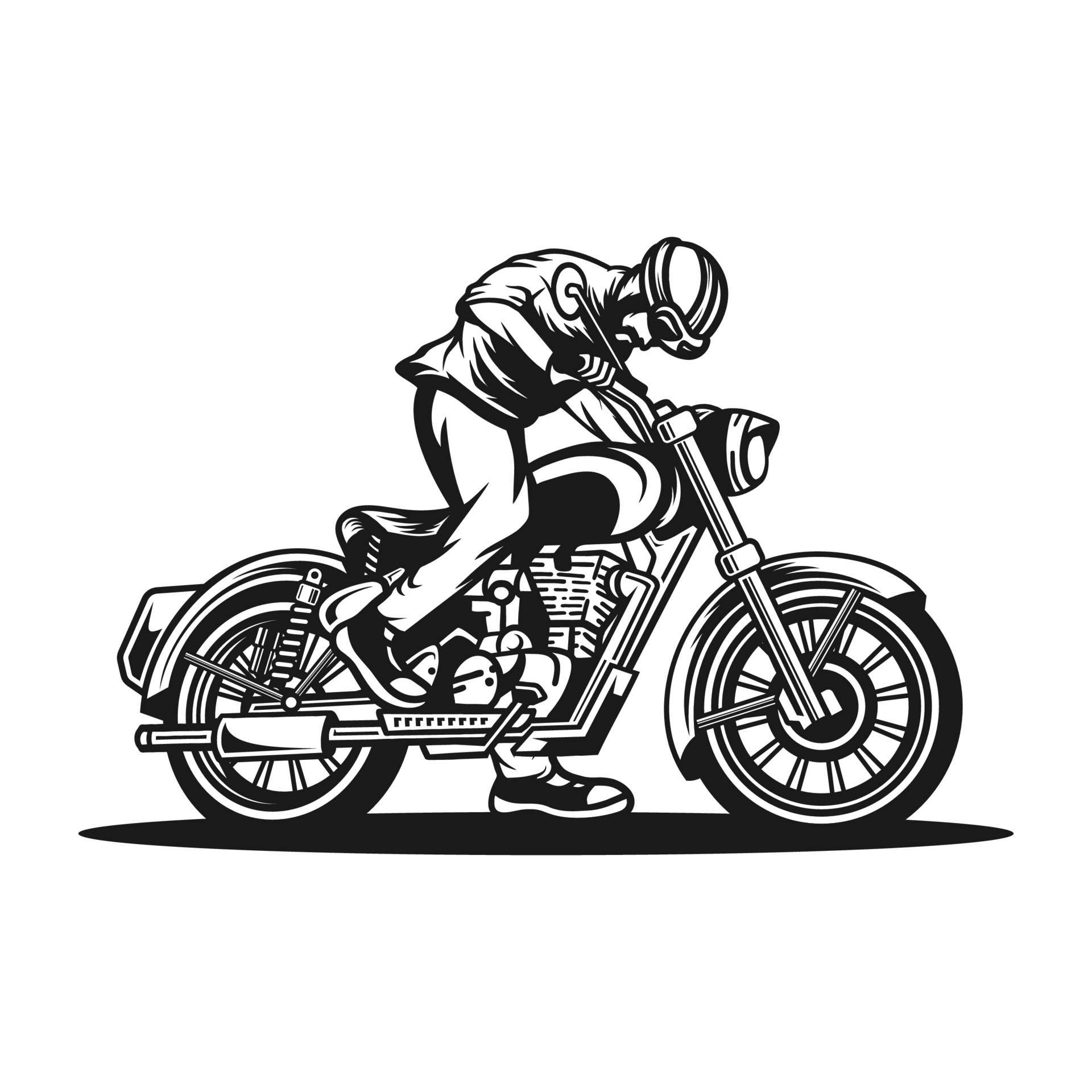 classic motorcycle vector 21769100 Vector Art at Vecteezy