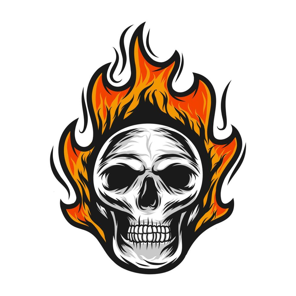 skull fire free vector