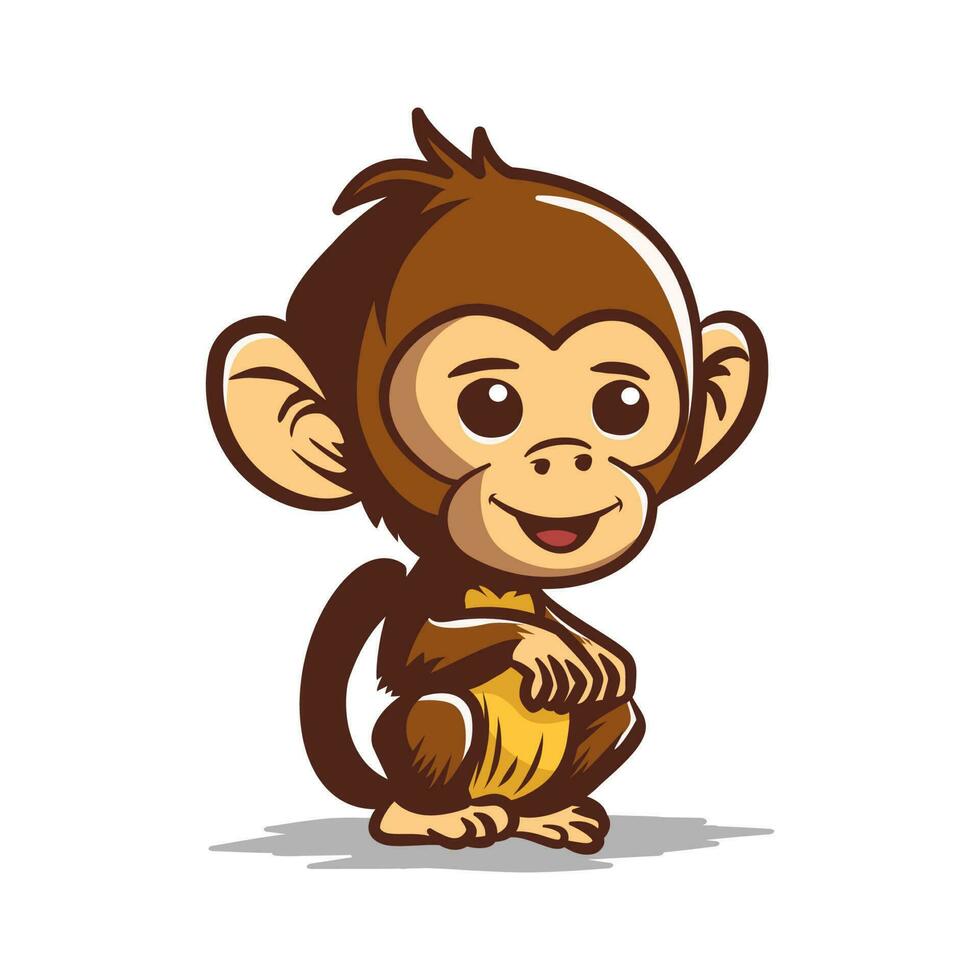 cute monkey vector