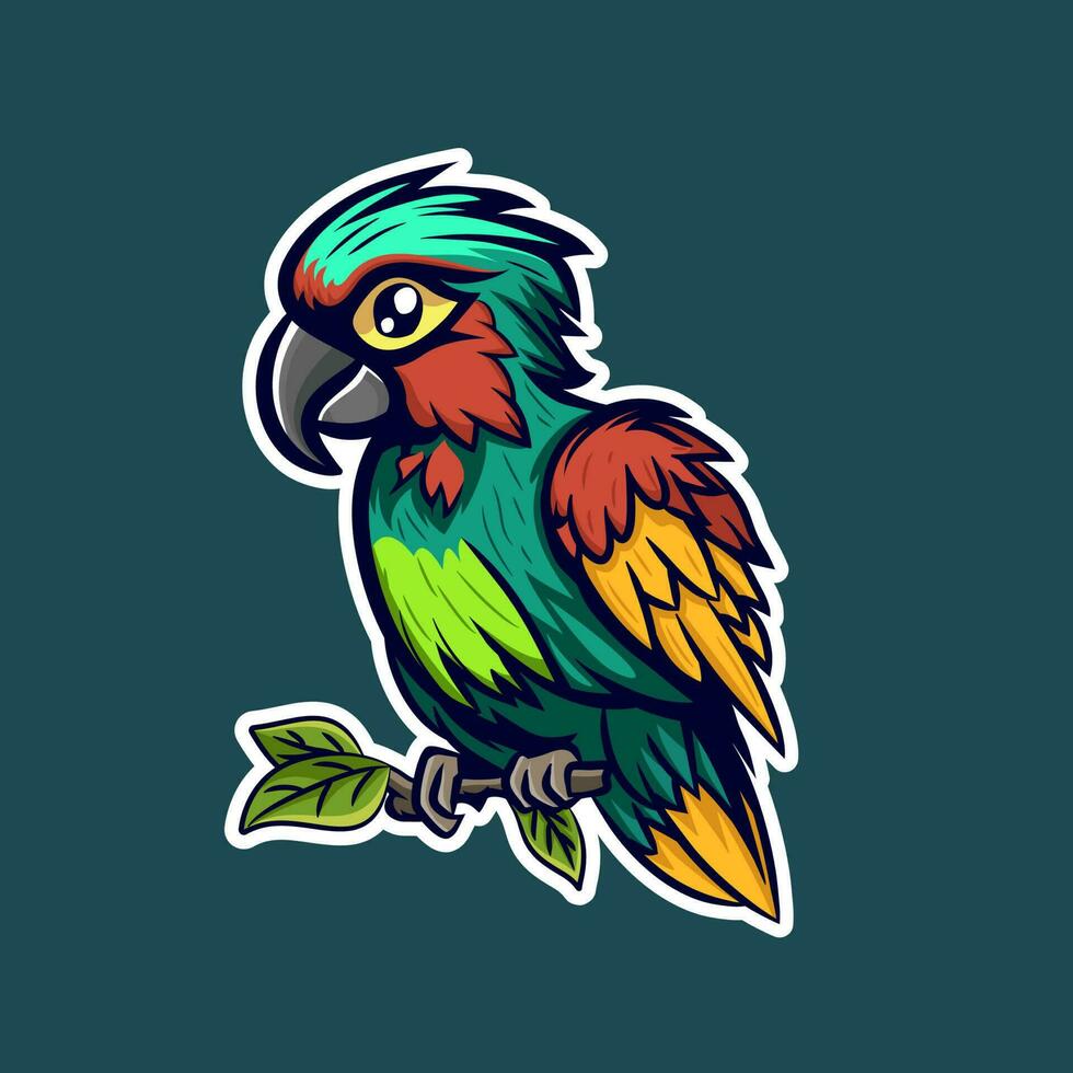 cute parrot vector