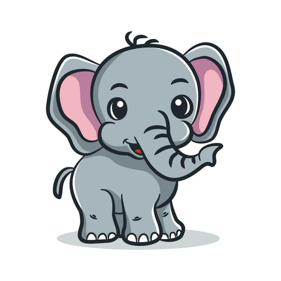 cute elephant vector