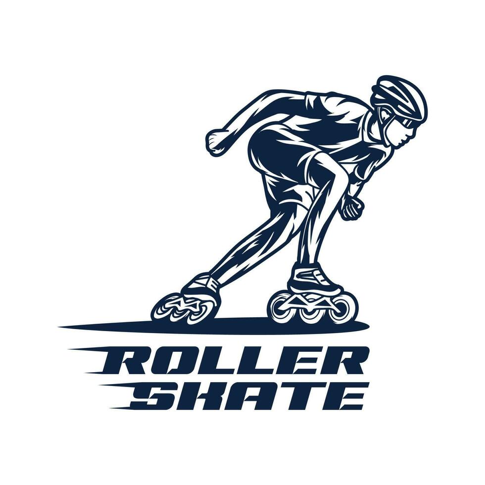 roller skate logo vector