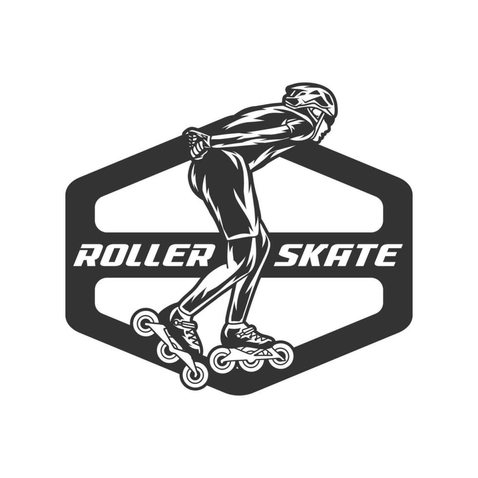 roller skate logo vector