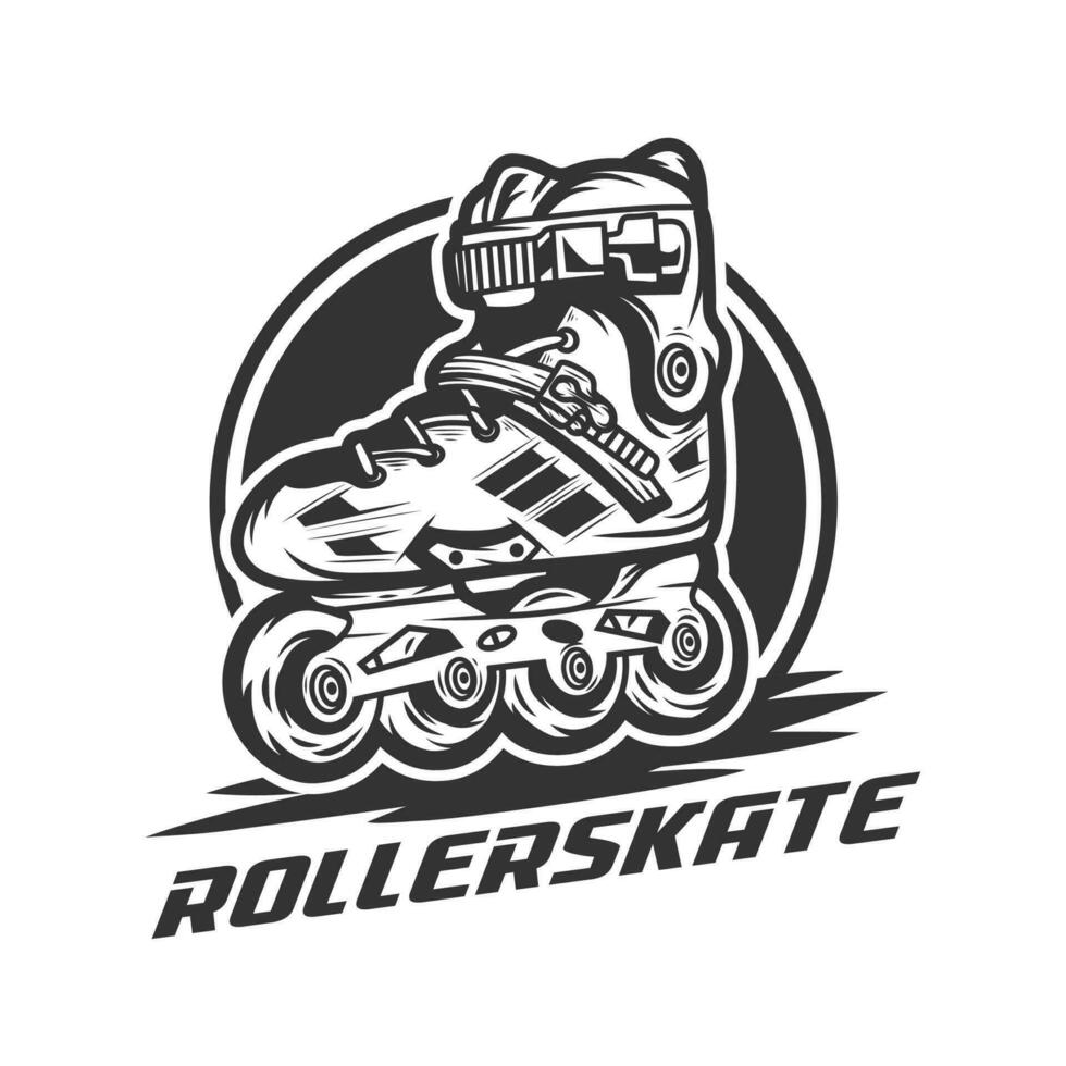 roller skate logo vector