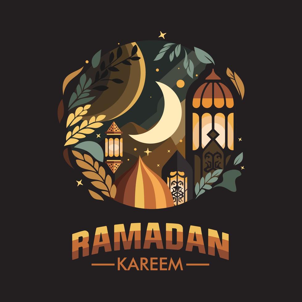 ramadan kareem vector flat design