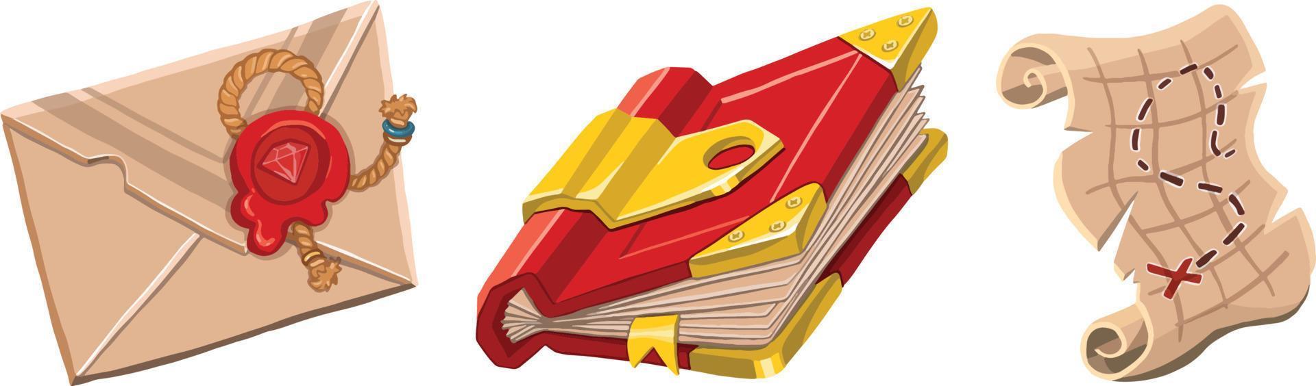Magic and game symbols items. vector