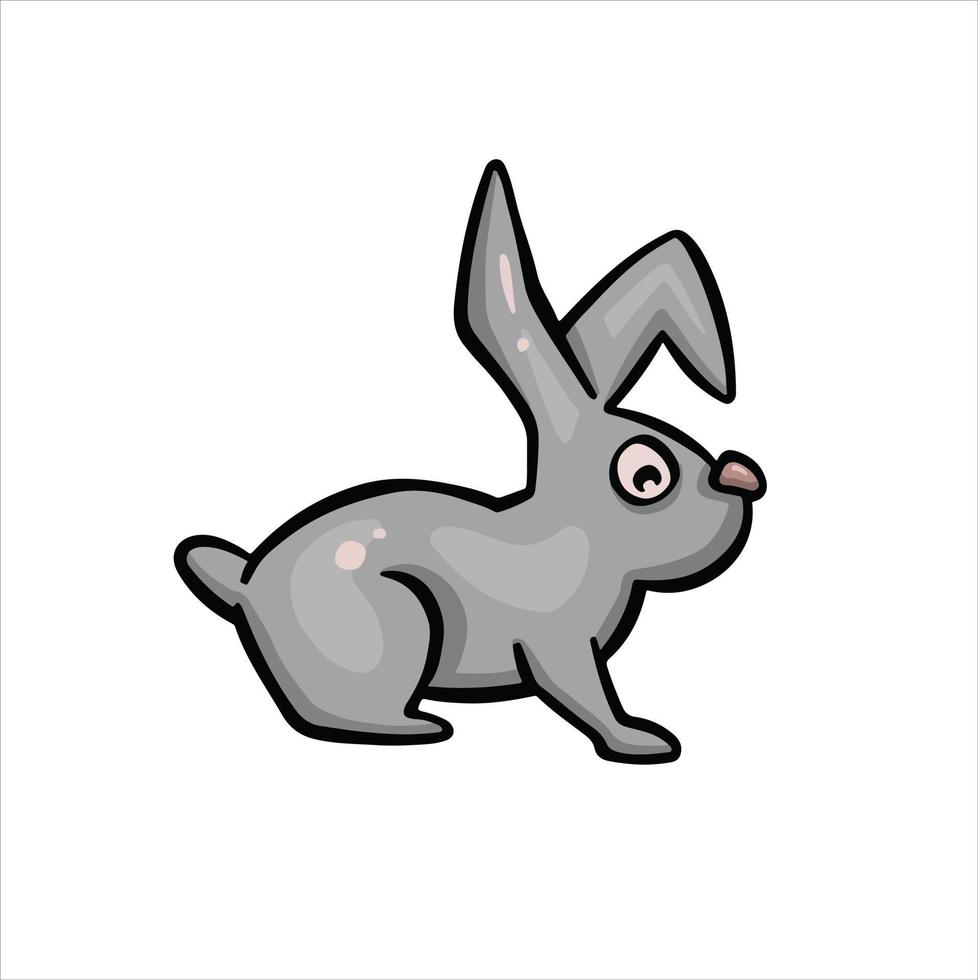 cartoon colored rabbit bunny vector illustration